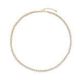 Monica Vinader Round 0.59ct Lab Grown Diamond Tennis Necklace In 18ct Gold Vermeil