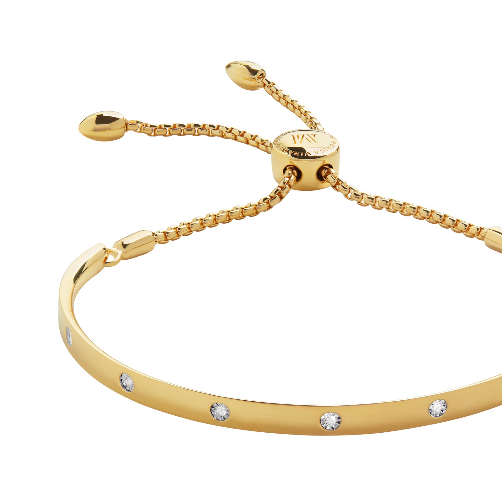 Monica Vinader Fiji Friendship Bracelet In 18ct Gold Vermeil With Lab Grown Diamond