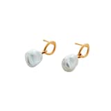 Monica Vinader Nura Keshi Pearl Drop Earrings In 18ct Gold Vermeil