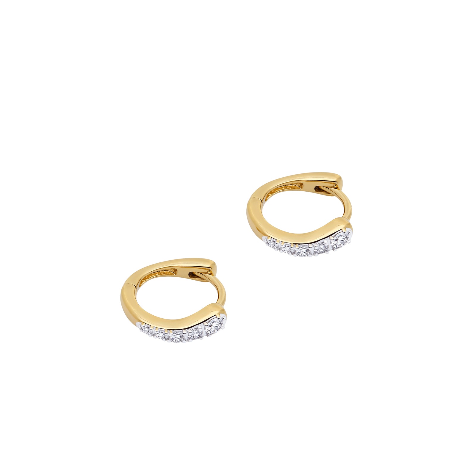Monica Vinader Riva Pavé Huggie Earrings In 18ct Gold Vermeil With Lab Grown Diamond Monica Vinader Riva Pavé Huggie Earrings In 18ct Gold Vermeil With Lab Grown Diamond