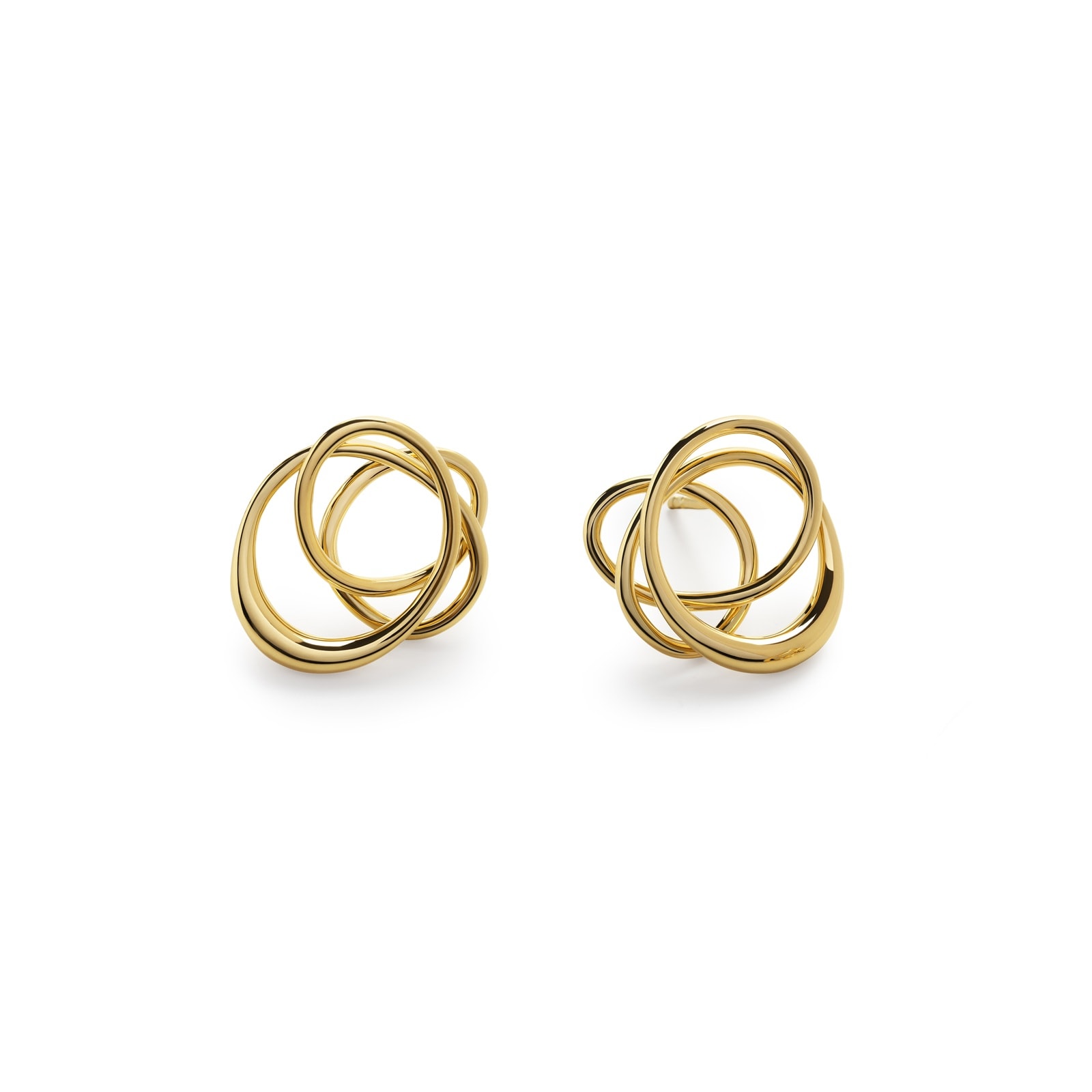 Monica Vinader Nura Wrap Stud Earrings In 18ct Gold Vermeil Monica Vinader Nura Wrap Stud Earrings In 18ct Gold Vermeil