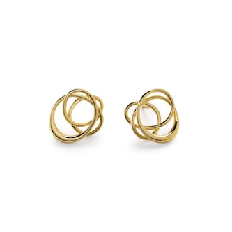 Monica Vinader Nura Wrap Stud Earrings In 18ct Gold Vermeil