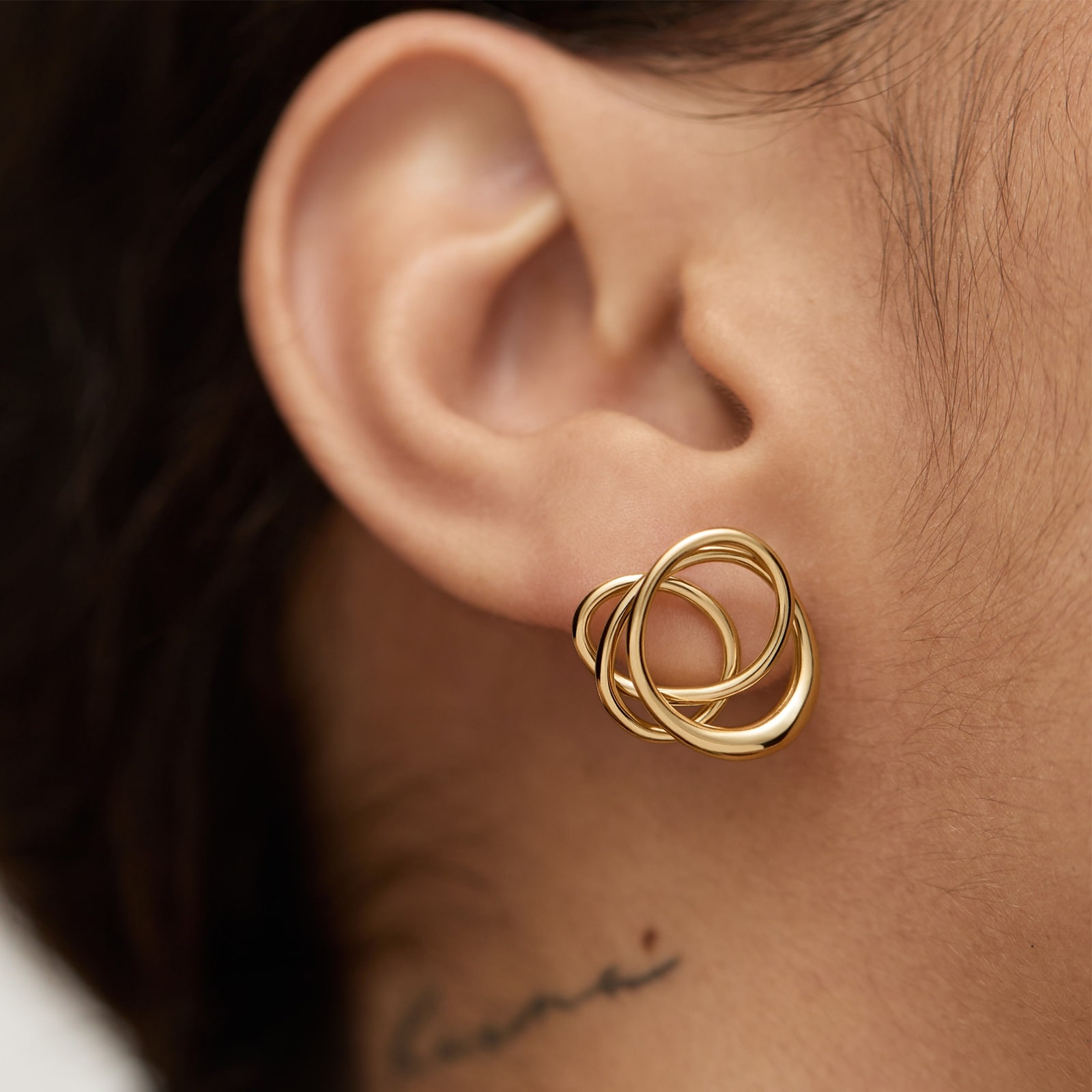 Monica Vinader Nura Wrap Stud Earrings In 18ct Gold Vermeil Monica Vinader Nura Wrap Stud Earrings In 18ct Gold Vermeil