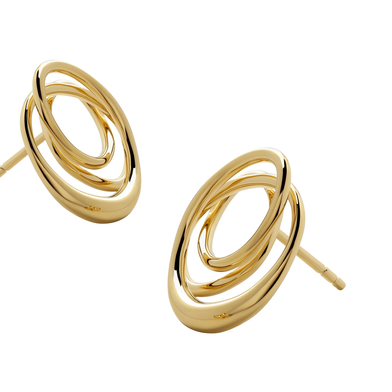 Monica Vinader Nura Wrap Stud Earrings In 18ct Gold Vermeil Monica Vinader Nura Wrap Stud Earrings In 18ct Gold Vermeil