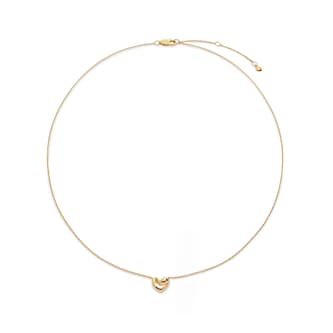 Monica Vinader Infinity Heart Small Chain Necklace In 18ct Gold Vermeil