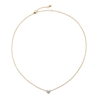 Monica Vinader Heart Chain Necklace In 18ct Gold Vermeil With Lab Grown Diamond Monica Vinader Heart Chain Necklace In 18ct Gold Vermeil With Lab Grown Diamond