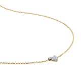 Monica Vinader Heart Chain Necklace In 18ct Gold Vermeil With Lab Grown Diamond
