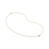 Monica Vinader Heart Chain Necklace In 18ct Gold Vermeil With Lab Grown Diamond