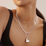 Monica Vinader Heart Locket In Sterling Silver