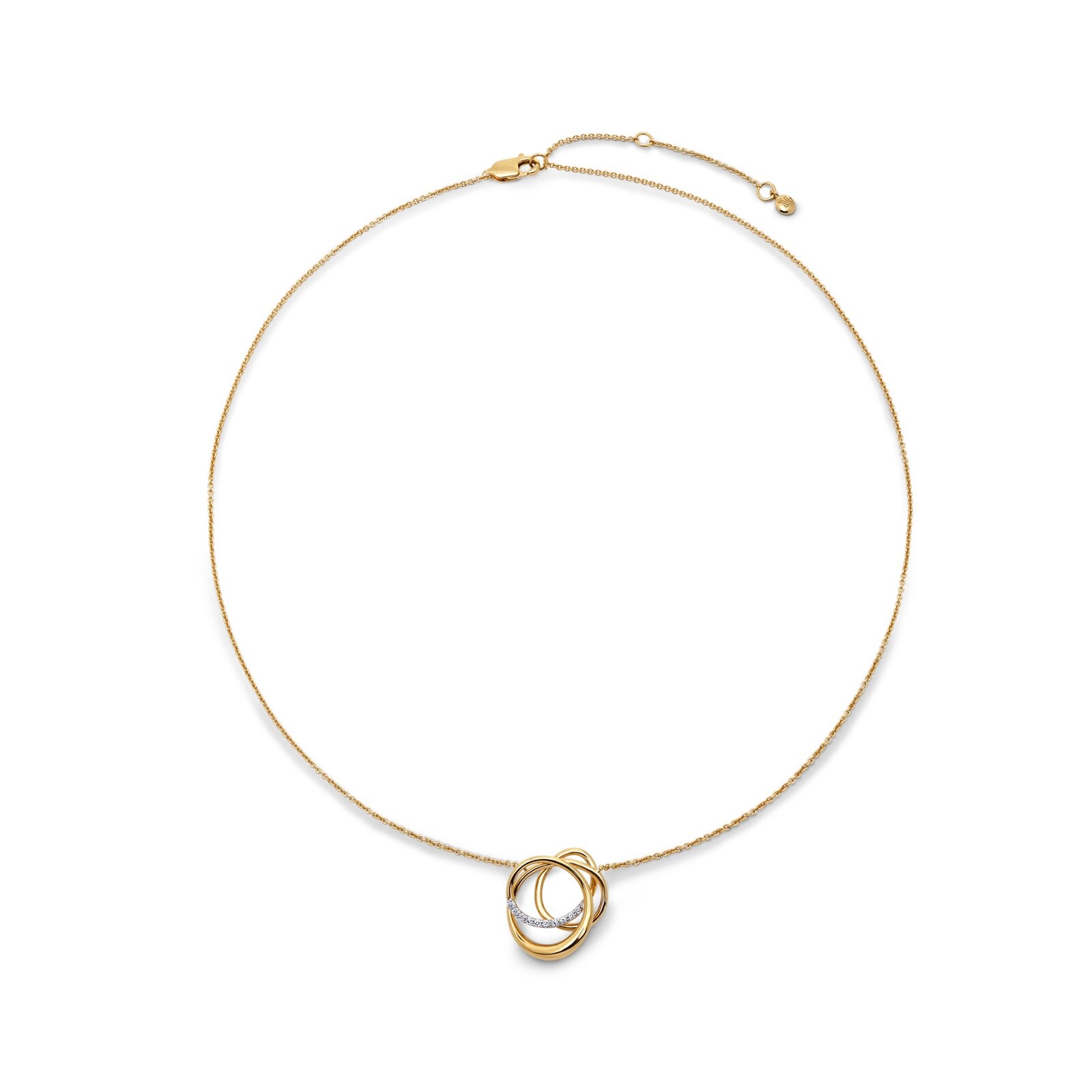Monica Vinader Nura Wrap Necklace In 18ct Gold Vermeil With Lab Grown Diamond