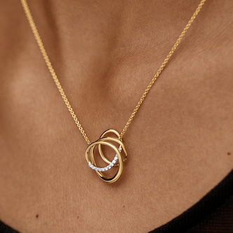 Monica Vinader Nura Wrap Necklace In 18ct Gold Vermeil With Lab Grown Diamond