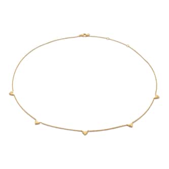 Monica Vinader Heart Station Chain Necklace In 18ct Gold Vermeil