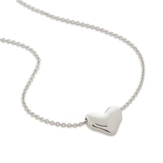 Monica Vinader Heart Chain Necklace In Sterling Silver