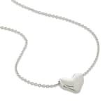 Monica Vinader Heart Chain Necklace In Sterling Silver