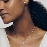 Monica Vinader Heart Chain Necklace In Sterling Silver