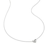Monica Vinader Heart Chain Necklace In Sterling Silver