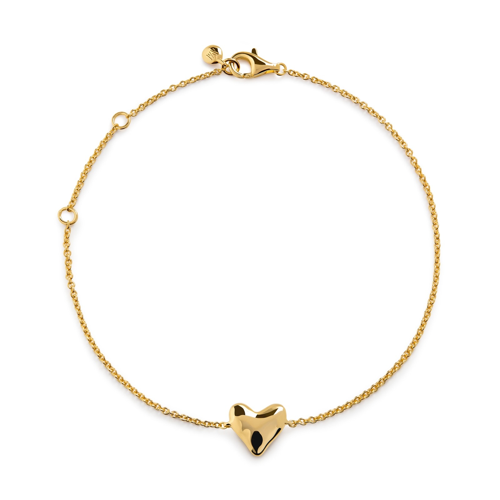 Monica Vinader Heart Chain Bracelet In 18ct Gold Vermeil Monica Vinader Heart Chain Bracelet In 18ct Gold Vermeil