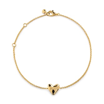 Monica Vinader Heart Chain Bracelet In 18ct Gold Vermeil Monica Vinader Heart Chain Bracelet In 18ct Gold Vermeil