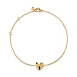 Monica Vinader Heart Chain Bracelet In 18ct Gold Vermeil
