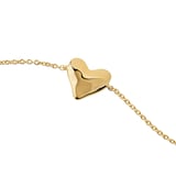 Monica Vinader Heart Chain Bracelet In 18ct Gold Vermeil