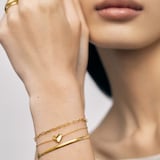 Monica Vinader Heart Chain Bracelet In 18ct Gold Vermeil