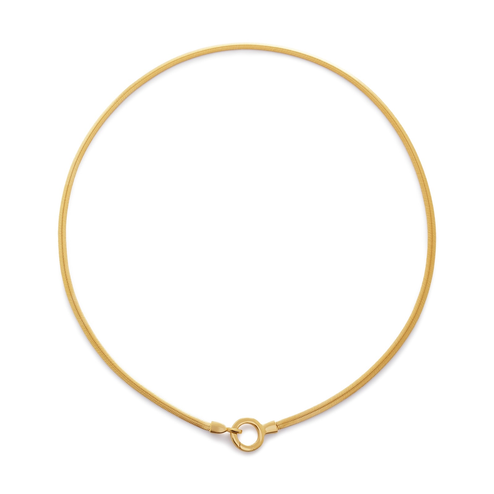Snake Chain Necklace In 18ct Gold Vermeil