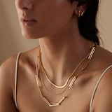 Monica Vinader Snake Chain Necklace In 18ct Gold Vermeil