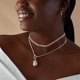 Monica Vinader Snake Chain Necklace In 18ct Gold Vermeil