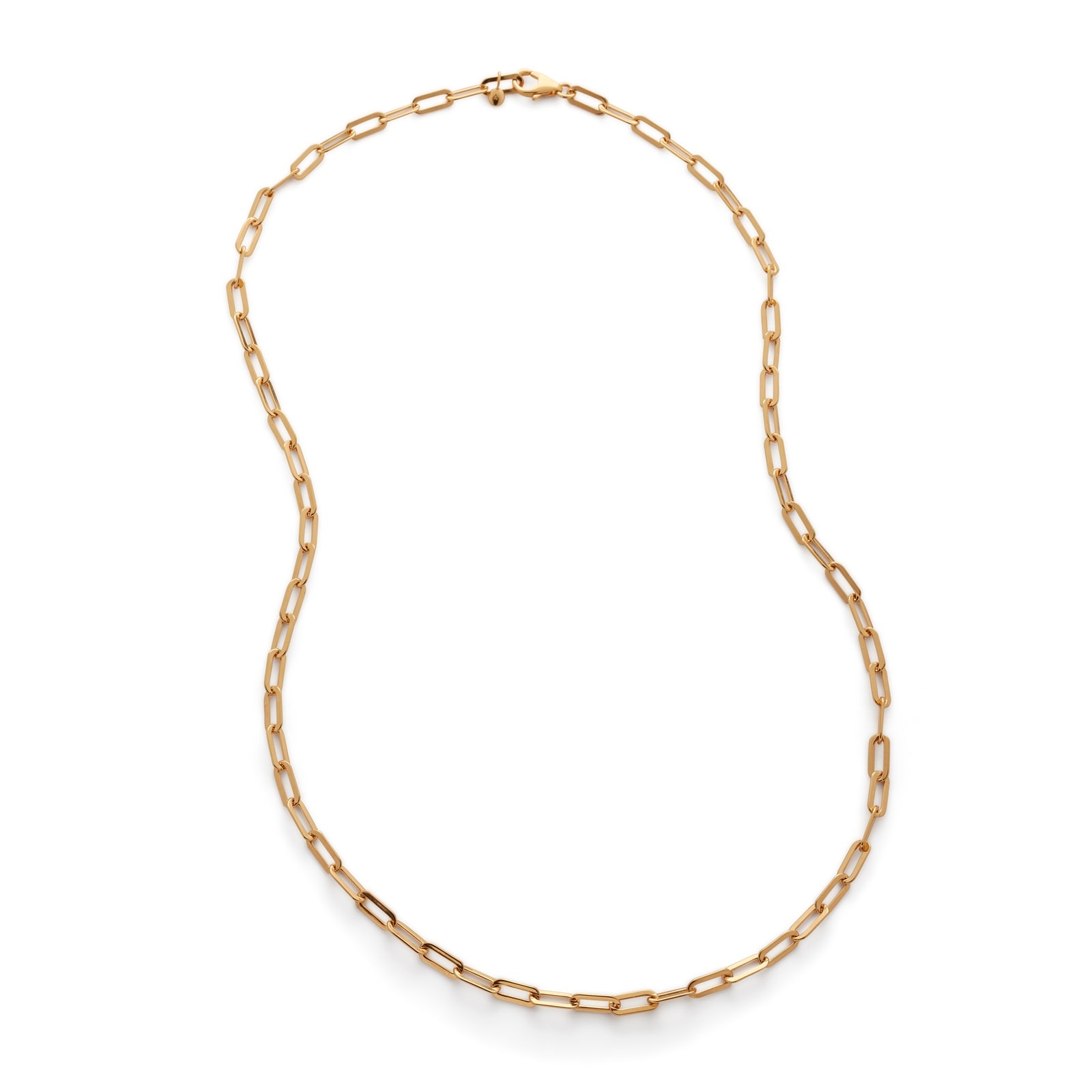 Bold Paperclip Chain Necklace In 18ct Gold Vermeil