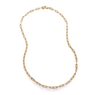 Monica Vinader Bold Paperclip Chain Necklace In 18ct Gold Vermeil