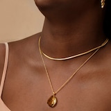 Monica Vinader Deia Pebble Locket In 18ct Gold Vermeil
