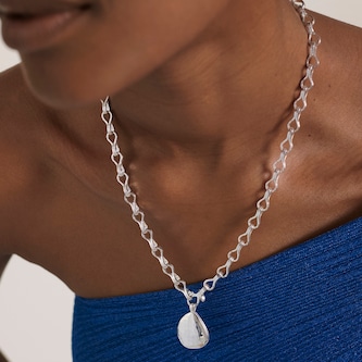 Monica Vinader Deia Pebble Locket In Sterling Silver Monica Vinader Deia Pebble Locket In Sterling Silver