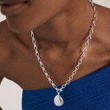 Monica Vinader Deia Pebble Locket In Sterling Silver