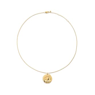 Monica Vinader Aries Zodiac Chain Necklace In 18ct Gold Vermeil