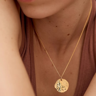 Monica Vinader Libra Zodiac Chain Necklace In 18ct Gold Vermeil