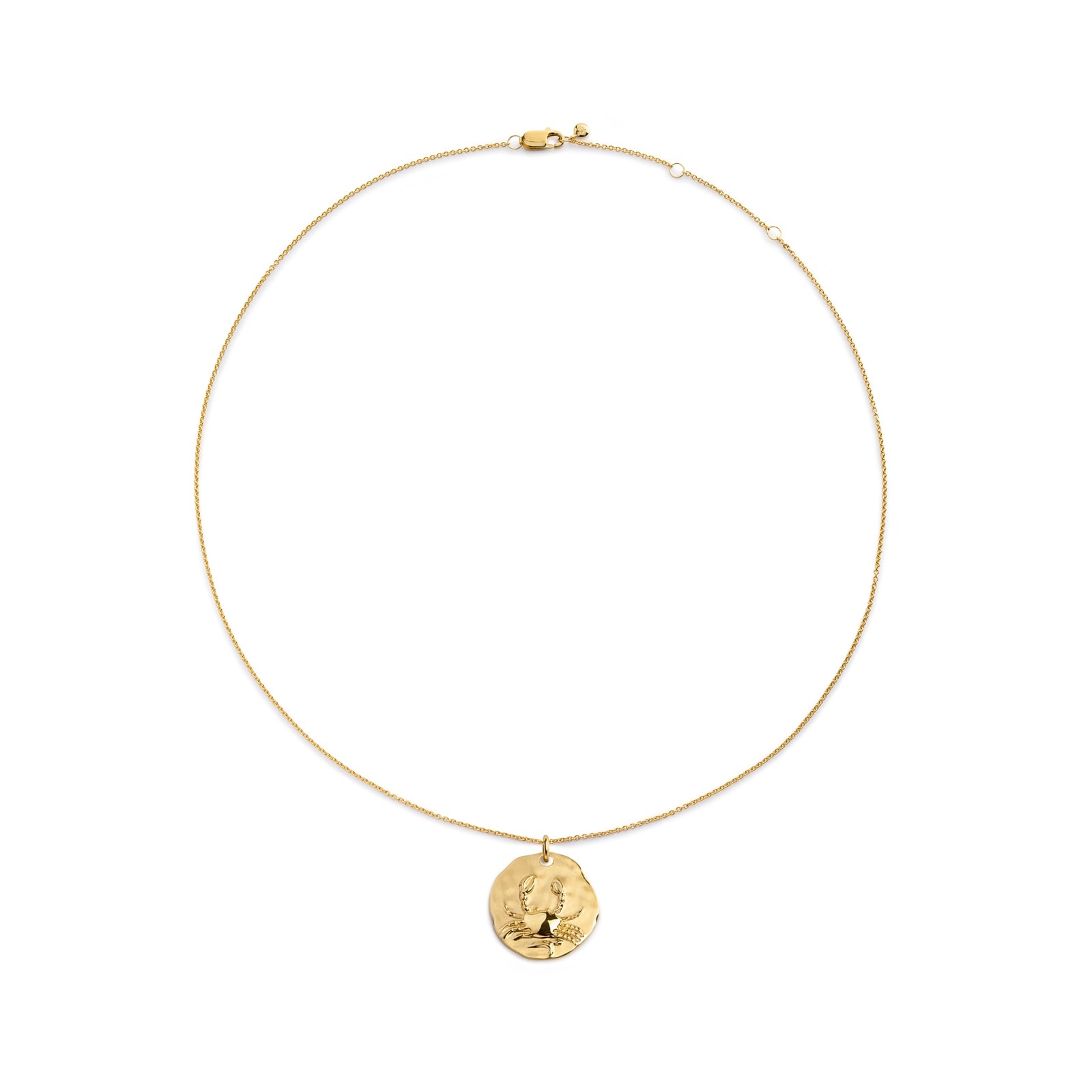 Cancer Zodiac Chain Necklace In 18ct Gold Vermeil