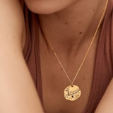Monica Vinader Capricorn Zodiac Chain Necklace In 18ct Gold Vermeil