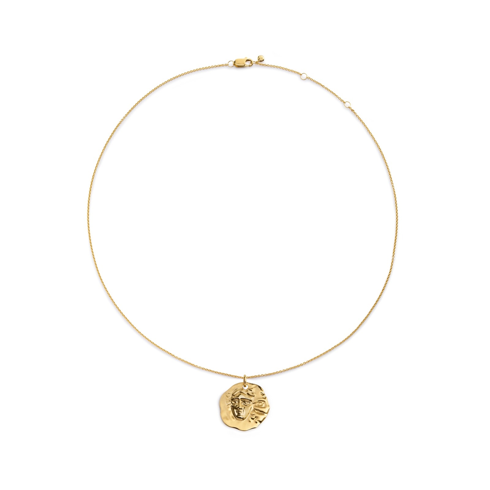 Gemini Zodiac Chain Necklace In 18ct Gold Vermeil