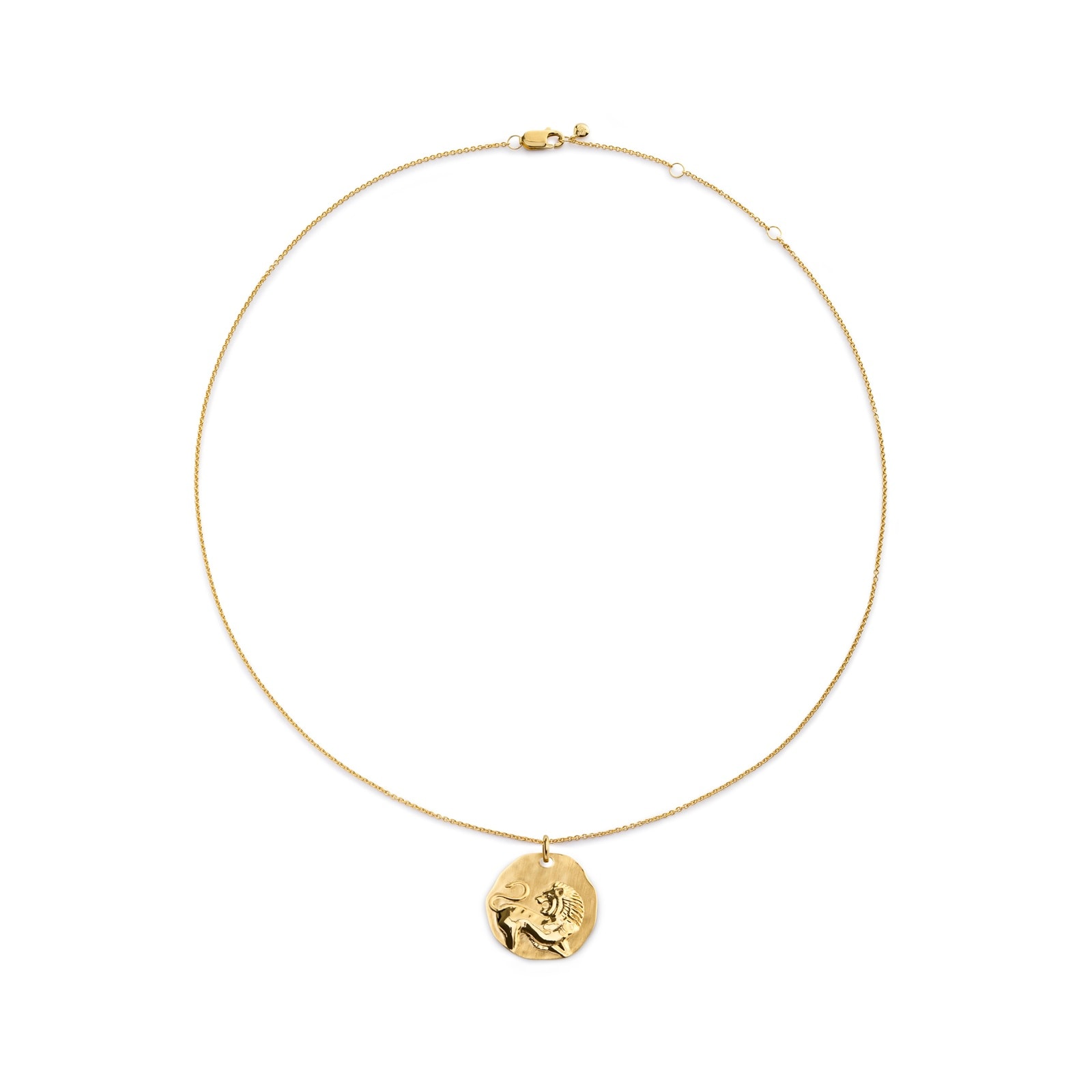 Leo Zodiac Chain Necklace In 18ct Gold Vermeil