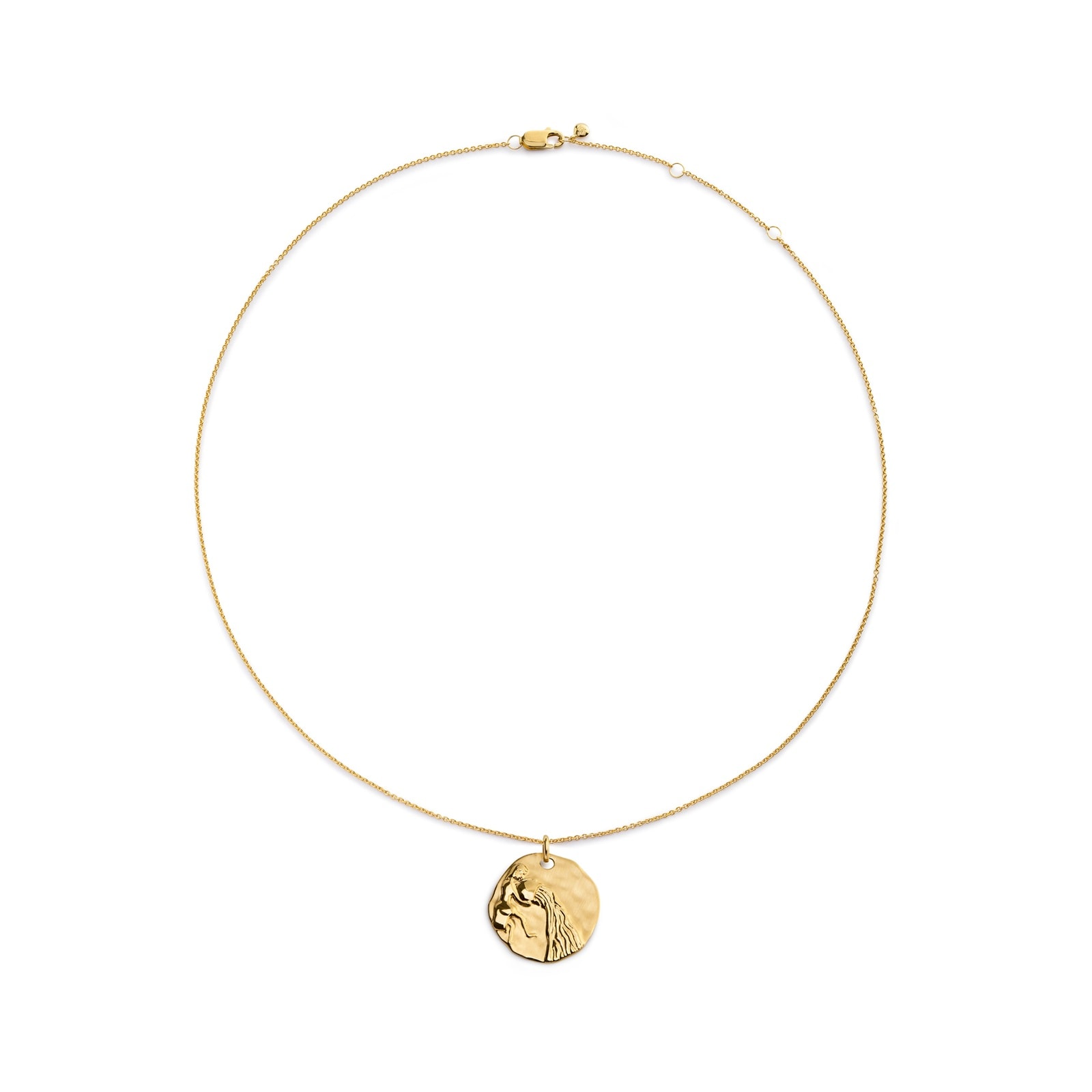 Aquarius Zodiac Chain Necklace In 18ct Gold Vermeil