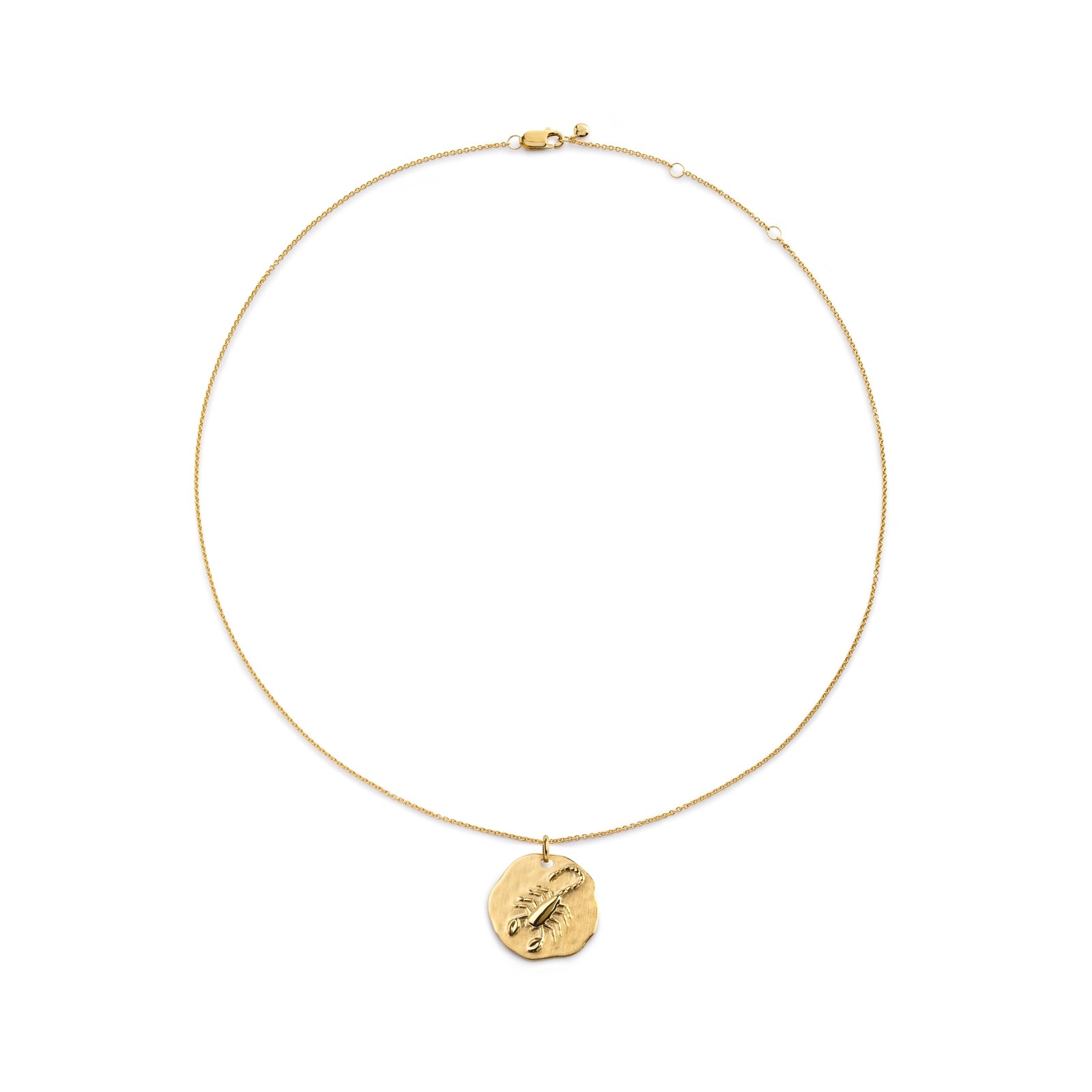 Scorpio Zodiac Chain Necklace In 18ct Gold Vermeil
