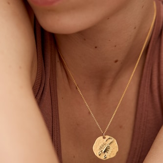 Monica Vinader Scorpio Zodiac Chain Necklace In 18ct Gold Vermeil