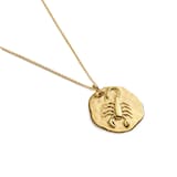 Monica Vinader Scorpio Zodiac Chain Necklace In 18ct Gold Vermeil