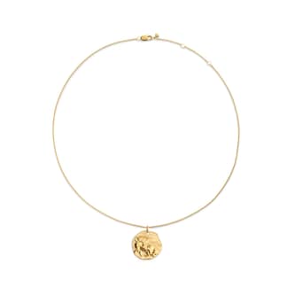 Monica Vinader Taurus Zodiac Chain Necklace In 18ct Gold Vermeil