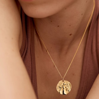 Monica Vinader Virgo Zodiac Chain Necklace In 18ct Gold Vermeil