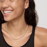 Monica Vinader April Birthstone Necklace In 18ct Gold Vermeil With Lab Grown Diamond