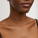 Monica Vinader September Birthstone Chain Necklace In 18ct Gold Vermeil With Blue Sapphire