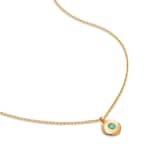 Monica Vinader May Birthstone Chain Necklace In 18ct Gold Vermeil With Emerald