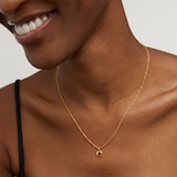 Monica Vinader January Birthstone Chain Necklace In 18ct Gold Vermeil With Garnet