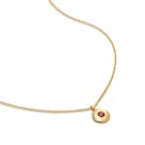 Monica Vinader July Birthstone Chain Necklace In 18ct Gold Vermeil With Ruby